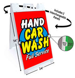 Hand Car Wash Full Service A-Frame Signs, Decals, or Panels