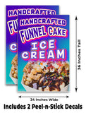 Handcrafted Funnel Cake & Ice Cream A-Frame Signs, Decals, or Panels