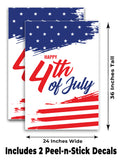 Happy 4th Of July A-Frame Signs, Decals, or Panels