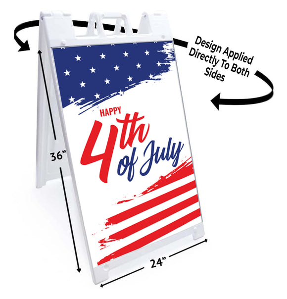 Happy 4th Of July A-Frame Signs, Decals, or Panels