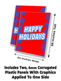 Happy Holidays A-Frame Signs, Decals, or Panels