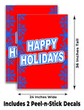 Happy Holidays A-Frame Signs, Decals, or Panels