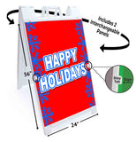 Happy Holidays A-Frame Signs, Decals, or Panels