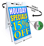 Specials 15% Off A-Frame Signs, Decals, or Panels