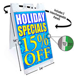 Specials 15% Off A-Frame Signs, Decals, or Panels