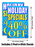 Specials 40% Off A-Frame Signs, Decals, or Panels