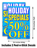Specials 50% Off A-Frame Signs, Decals, or Panels