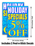 Specials 5% Off A-Frame Signs, Decals, or Panels