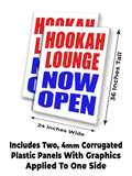 Hookah Lounge Now Open A-Frame Signs, Decals, or Panels
