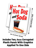 Hot Dog And Soda A-Frame Signs, Decals, or Panels
