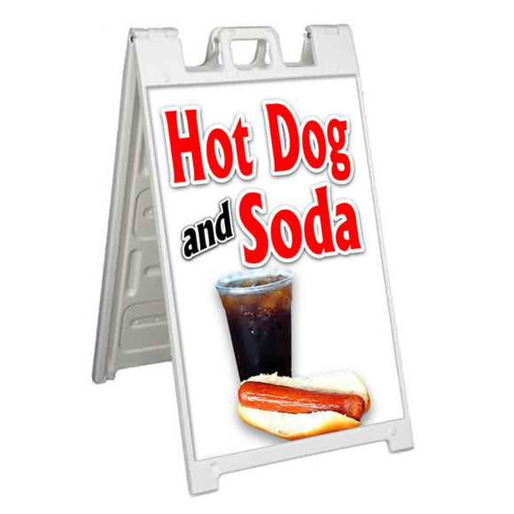 Hot Dog And Soda A-Frame Signs, Decals, or Panels