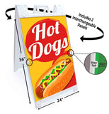 Hot Dogs A-Frame Signs, Decals, or Panels