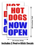 Hot Dogs Now Open A-Frame Signs, Decals, or Panels
