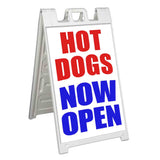 Hot Dogs Now Open A-Frame Signs, Decals, or Panels