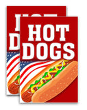 Hot Dogs A-Frame Signs, Decals, or Panels