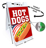 Hot Dogs A-Frame Signs, Decals, or Panels