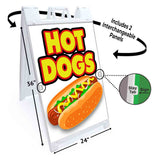Hot Dogs A-Frame Signs, Decals, or Panels