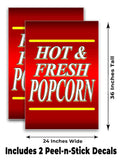 Hot Fresh Popcorn A-Frame Signs, Decals, or Panels