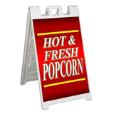 Hot Fresh Popcorn A-Frame Signs, Decals, or Panels