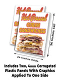 Hot Pressed Cuban Sandwich A-Frame Signs, Decals, or Panels