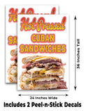 Hot Pressed Cuban Sandwich A-Frame Signs, Decals, or Panels