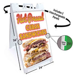 Hot Pressed Cuban Sandwich A-Frame Signs, Decals, or Panels