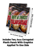 Hot Sweet Italian Sausage A-Frame Signs, Decals, or Panels