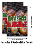 Hot Sweet Italian Sausage A-Frame Signs, Decals, or Panels