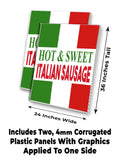 Hot Sweet Italian Sausage A-Frame Signs, Decals, or Panels