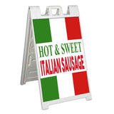 Hot Sweet Italian Sausage A-Frame Signs, Decals, or Panels