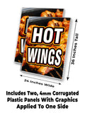 Hot Wings Grill A-Frame Signs, Decals, or Panels