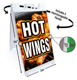 Hot Wings Grill A-Frame Signs, Decals, or Panels