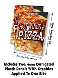 Hot Wings & Pizza A-Frame Signs, Decals, or Panels