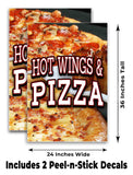 Hot Wings & Pizza A-Frame Signs, Decals, or Panels