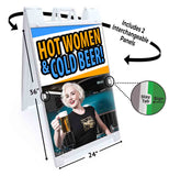 Hot Women Cold Beer A-Frame Signs, Decals, or Panels