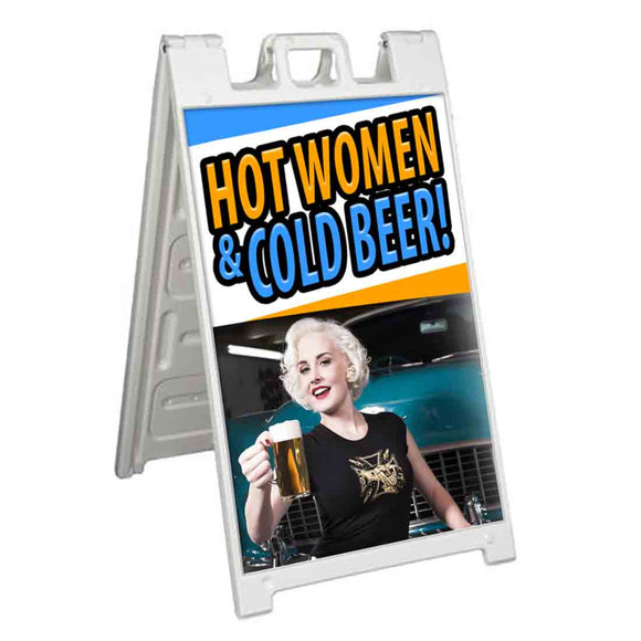 Hot Women Cold Beer A-Frame Signs, Decals, or Panels