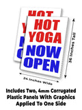 Hot Yoga Now Open A-Frame Signs, Decals, or Panels