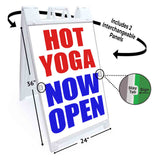 Hot Yoga Now Open A-Frame Signs, Decals, or Panels