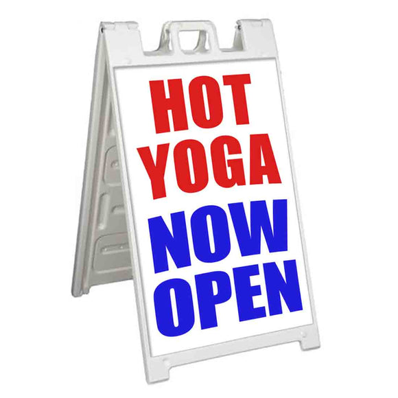 Hot Yoga Now Open A-Frame Signs, Decals, or Panels