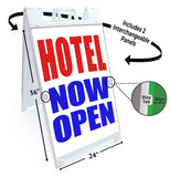 Hotel Now Open A-Frame Signs, Decals, or Panels