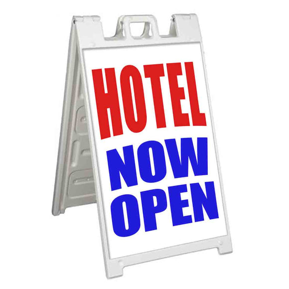 Hotel Now Open A-Frame Signs, Decals, or Panels