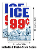 Ice 99 cents A-Frame Signs, Decals, or Panels