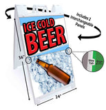 Ice Cold Beer A-Frame Signs, Decals, or Panels
