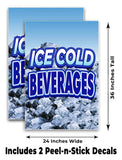 Ice Cold Beverages A-Frame Signs, Decals, or Panels