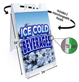Ice Cold Beverages A-Frame Signs, Decals, or Panels