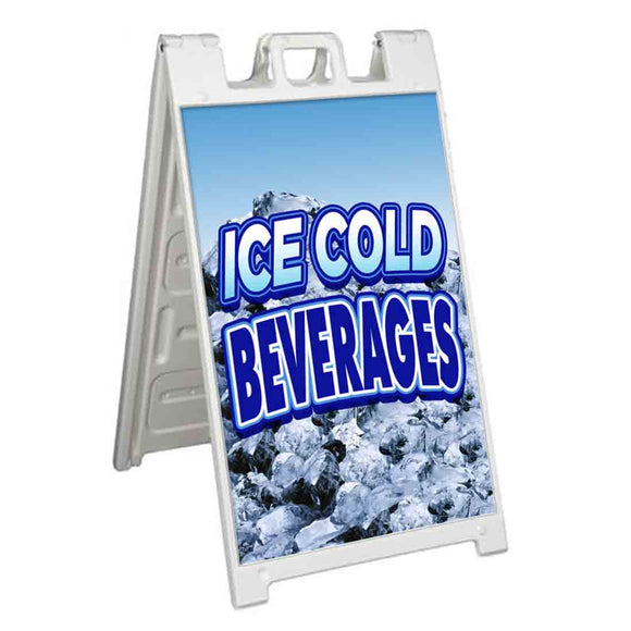 Ice Cold Beverages A-Frame Signs, Decals, or Panels