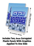 Ice Cold Beverages Alt A-Frame Signs, Decals, or Panels