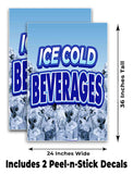 Ice Cold Beverages Alt A-Frame Signs, Decals, or Panels