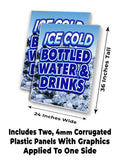 Ice Cold Bottled Water A-Frame Signs, Decals, or Panels
