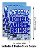 Ice Cold Bottled Water A-Frame Signs, Decals, or Panels